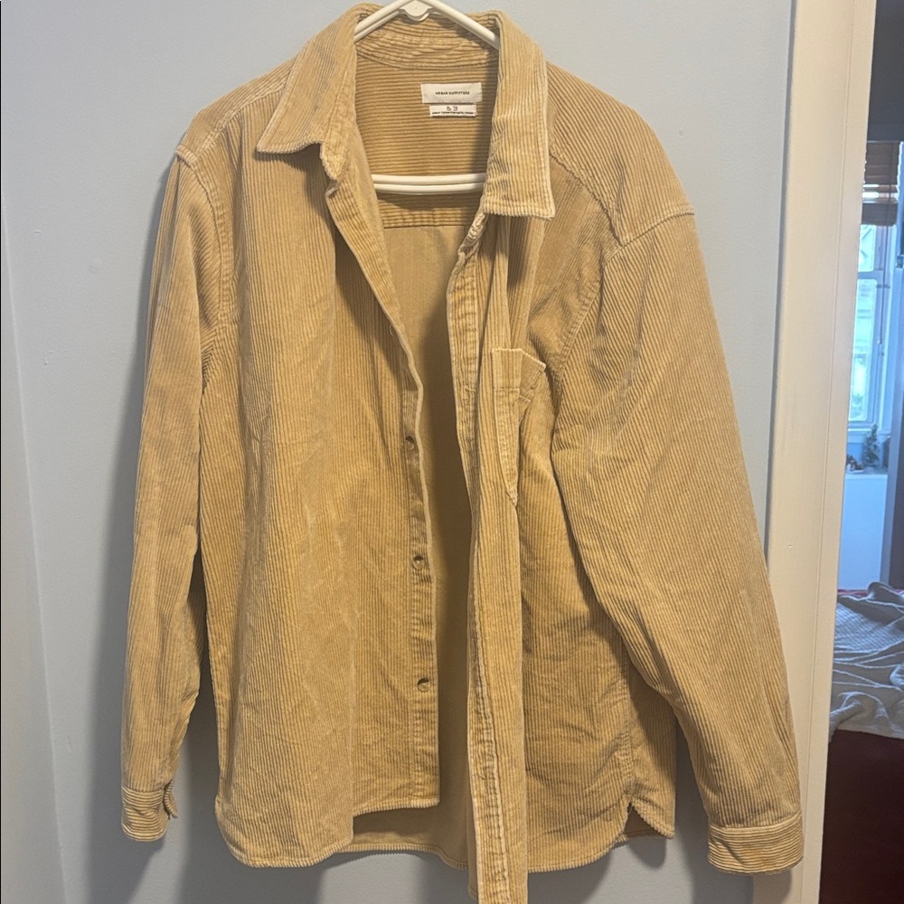 Goodfellow & Co Men's Beige Corduroy Shirt Jacket
